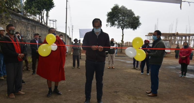 DC Kiphire, Ajit Kumar Ranjan, IAS, inaugurating the ‘Cash for trash’ scheme at Old NST Kiphire on December 12. (DIPR Photo)